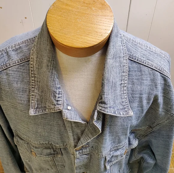 Avirex | 🔥Host Pick🔥 Vintage Y2K 90's Authentic Denim Jean Jacket - Size 3XL - Picture 4 of 15